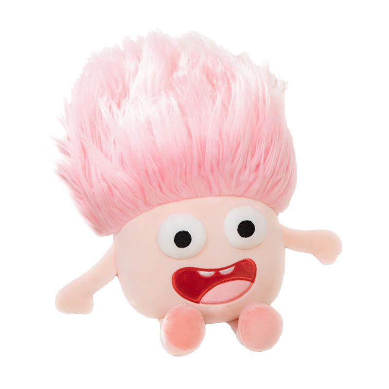 Cute Plush Pillow Big Eyed Crazy Doll Fluffy Stuffed Toy Doll Soft Plush Cushion Funny Odd Looking Plushie Toy Gift For Girls