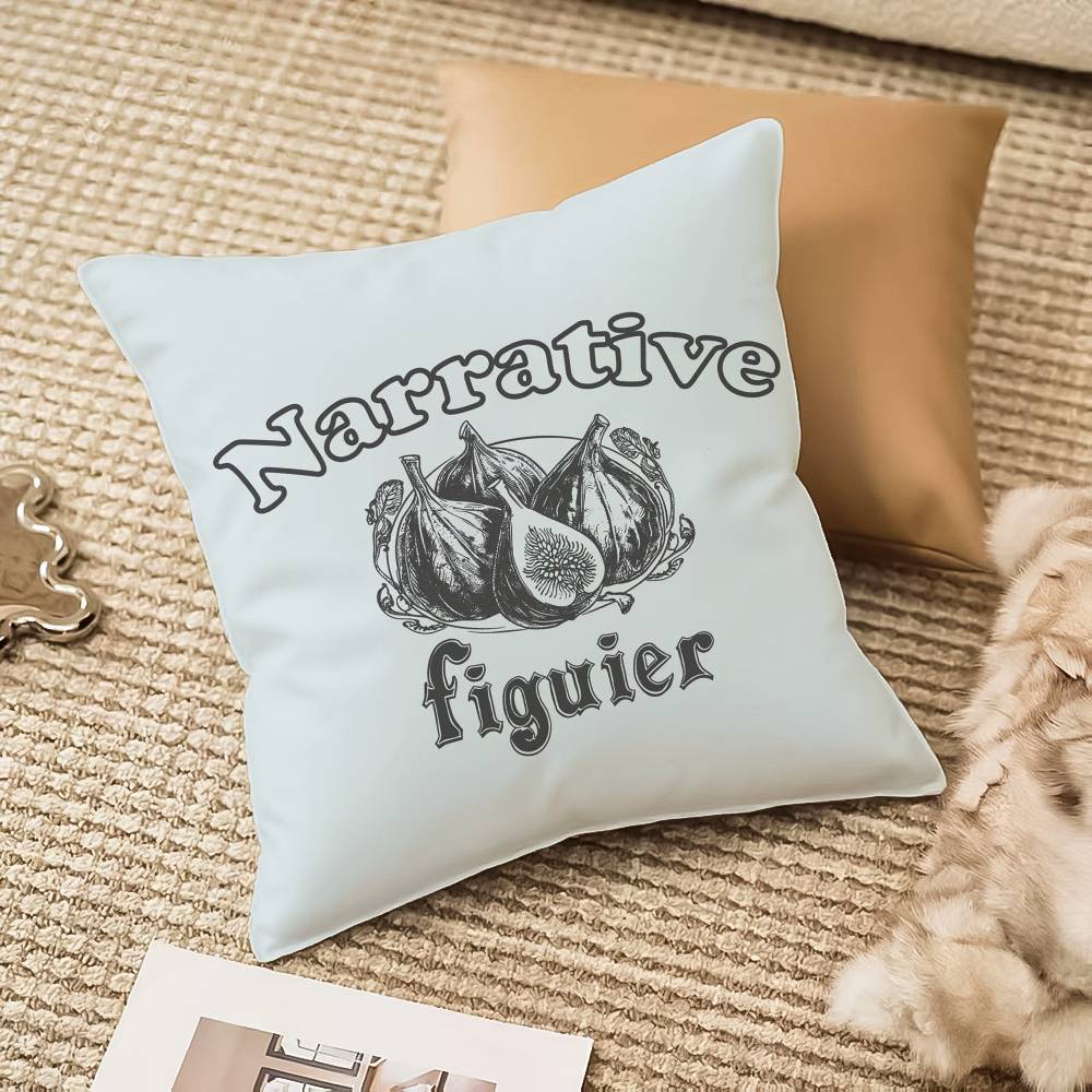 Simple print Pillow Case Anti-dustmite Invisible zipper Sofa Bed