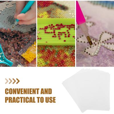 30Pcs Diamond Art Protective Film Double-Sided Non-Stick Release Paper for Dotting Drawings Craft Painting Supplies Cover Sheets