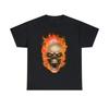 Flaming Demon Skull Orange Short Sleeve Tee