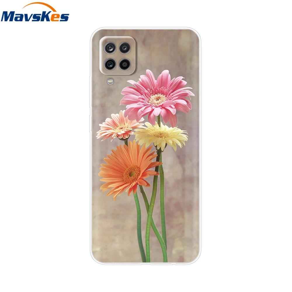 Phone Case For Samsung Galaxy A12 Case SamsungA12 Silicone Clear TPU Painted Soft Cover For Samsung A12 A 12 Bumper Fundas Etui