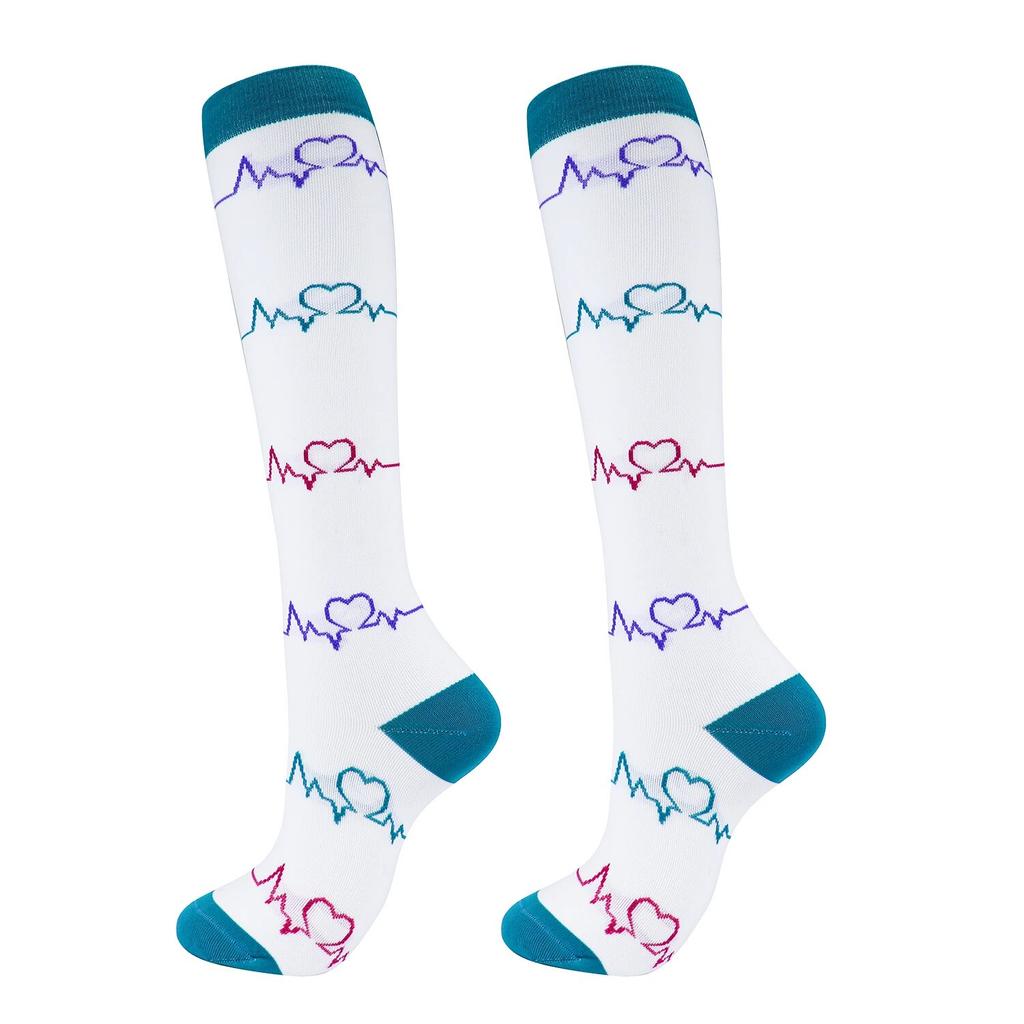 Compression Socks Women Men Knee Stocking 20-30mmHg Edema Diabetes Varicose Veins Nurse Compression Running Cycling Travel Socks