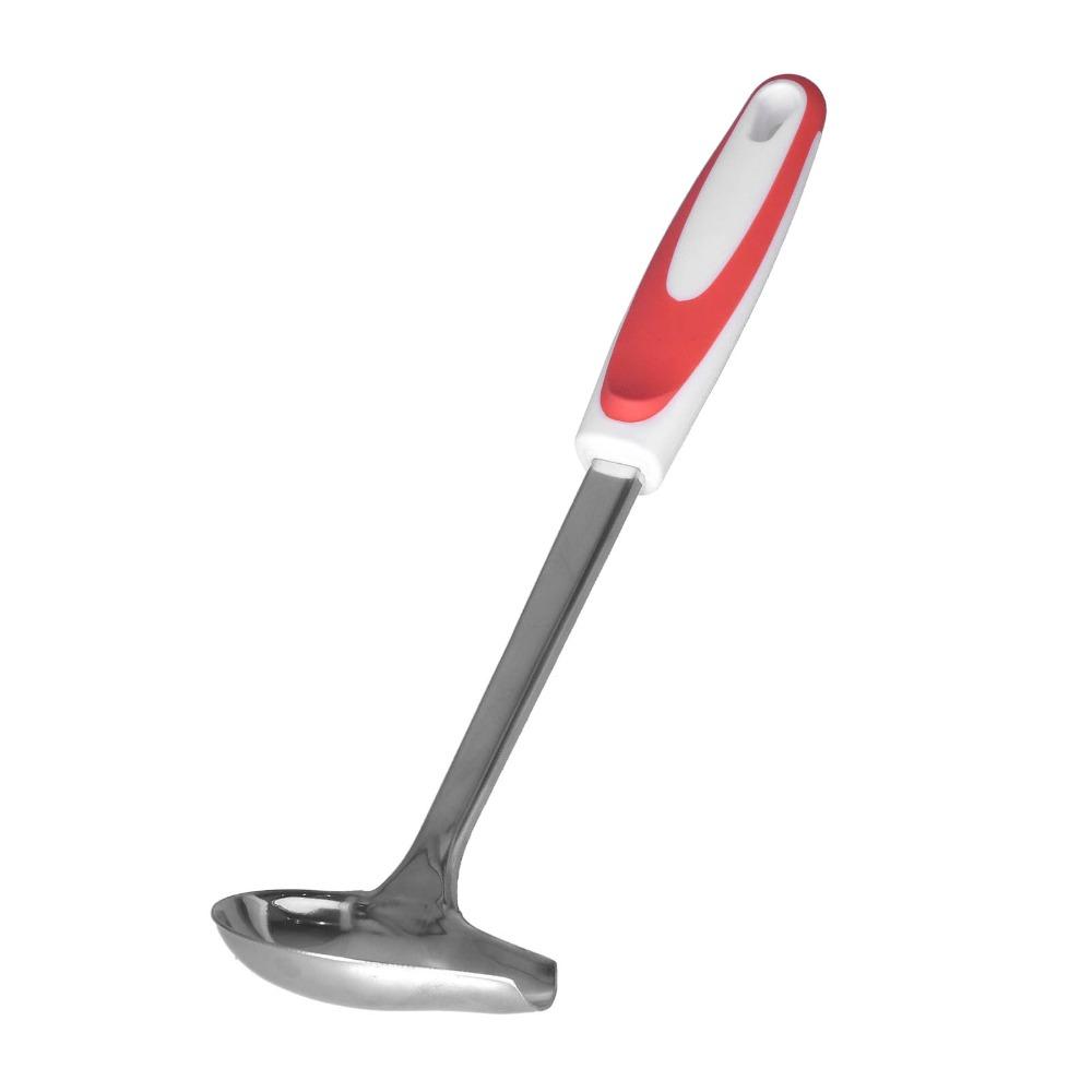 Smooth Side Spout Ladle Rustless Steel Dripping Spoon Durable Porridge Spoon Restaurant
