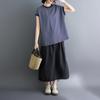 DIMANAF 2026 Summer Women Plus Size New Blouse Shirt Vintage Short Sleeve Cotton Casual Loose Lady Tops Tees