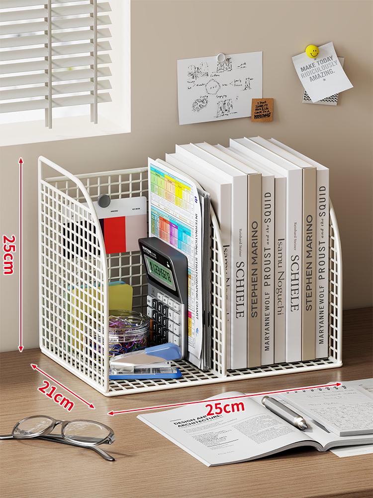 Schreibtisch-Akten- und Buchorganisator: Bücherregal, Regal, Buchstütze, Aktenaufbewahrung, Archivbox