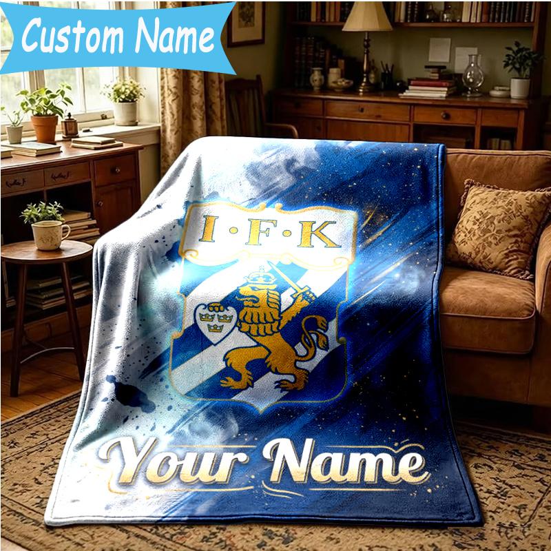 Custom Name Ifk Lion Crest Blanket Flannel Blanket for Camping, Hiking, Garden Parties, Picnic Essentials,gift for family and friend