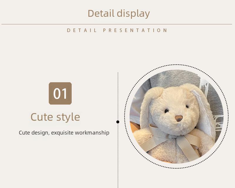 Beżowy pluszowy króliczek Bonnie - Mała lalka króliczek