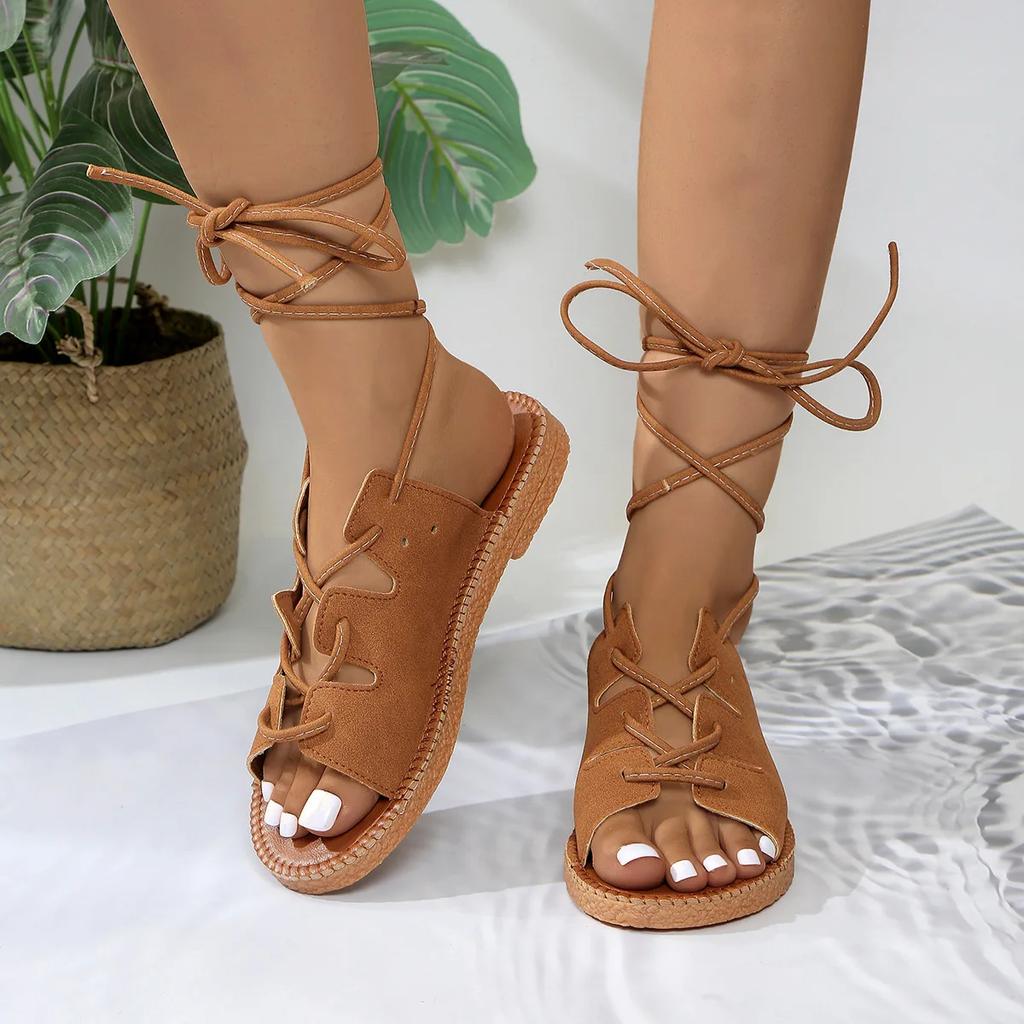 Fashion Women's Fashion Trends Anti-Slip Sandals 2025 Classic Wearing Comfortable Feet Naked Strap Roman Women's Shoes Zapatos De Mujer