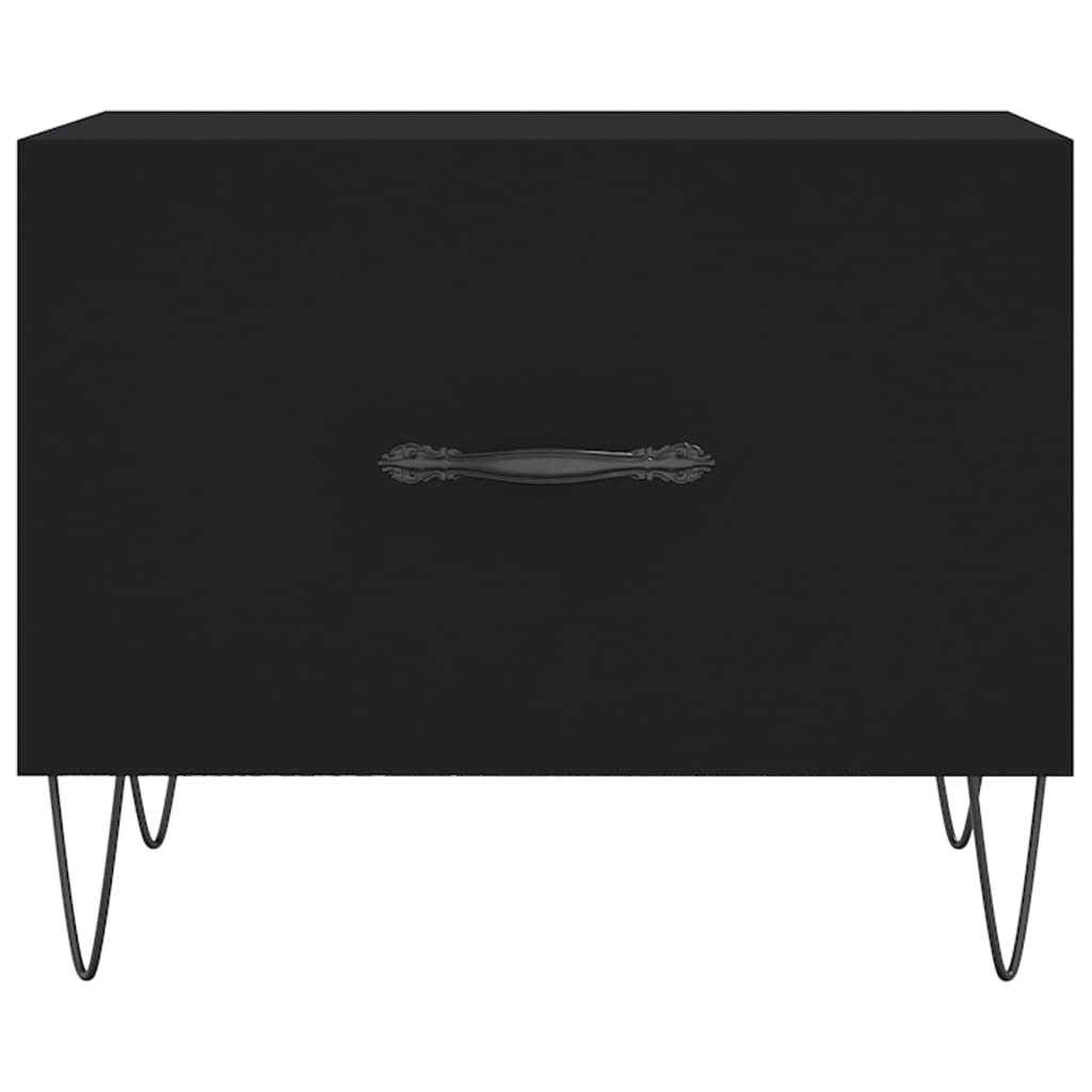 Coffee Tables 2 Pcs Black 50x50x40 Cm Engineered Wood