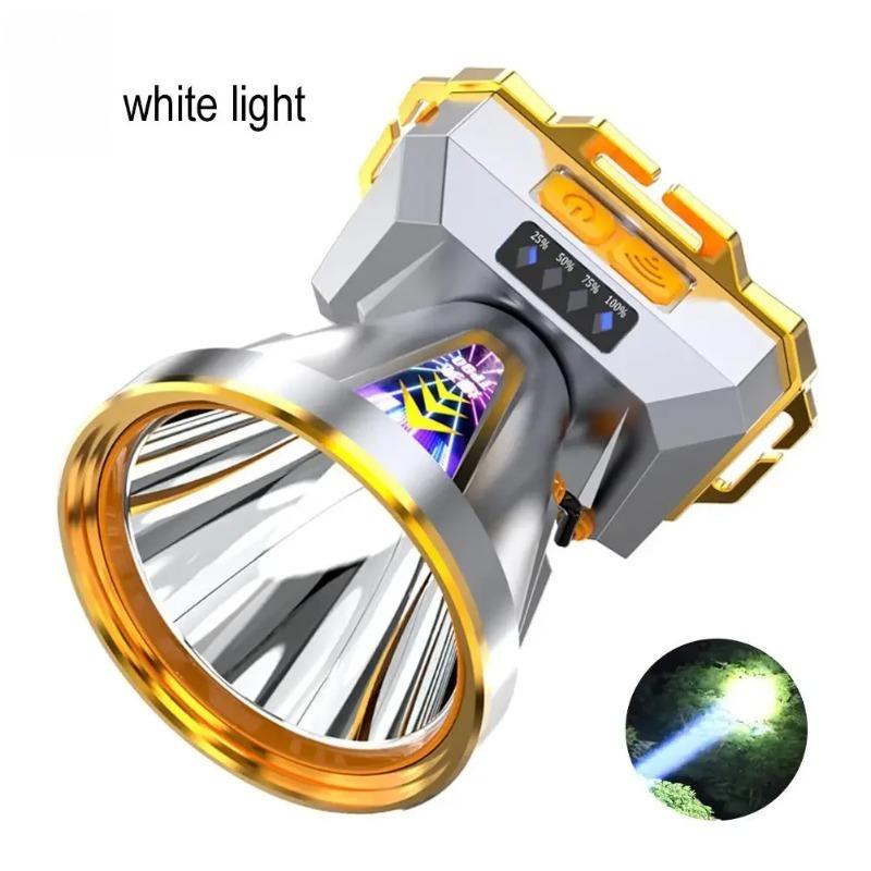 

Светодиодный налобный фонарь Источник света Перезаряжаемый Кемпинговый налобный фонарь Охотничий налобный фонарь Фонарик Рыбацкий налобный фонарь Индикатор заряда white light 8W