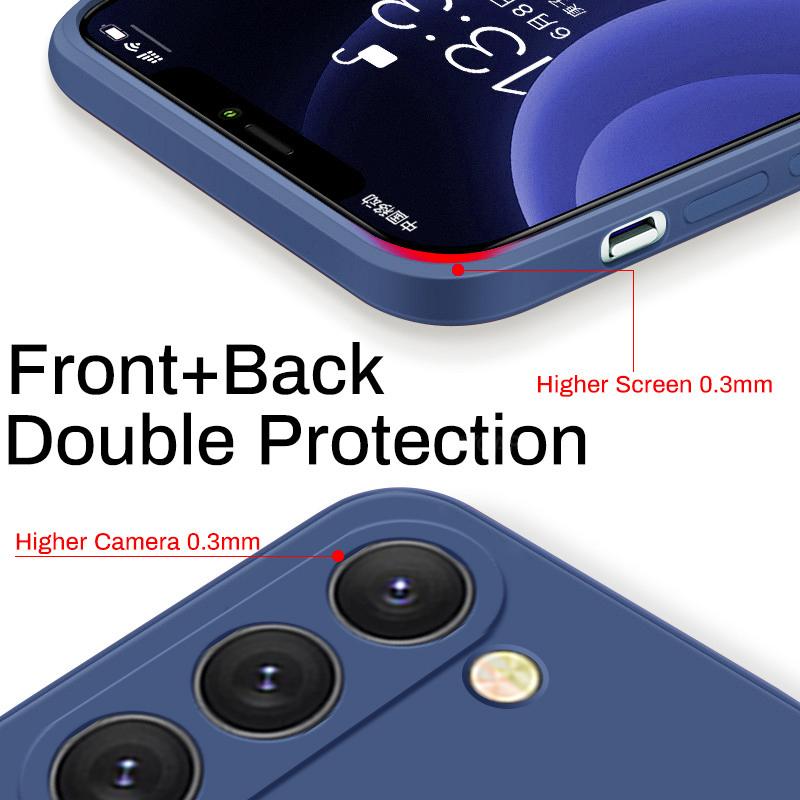 For S24 S23 Ultra Plus Case Square Liquid Silicone Phone Cases For Samsung Galaxy S24 S23 S22 Ultra Plus S24Plus S24Ultra Soft Cover