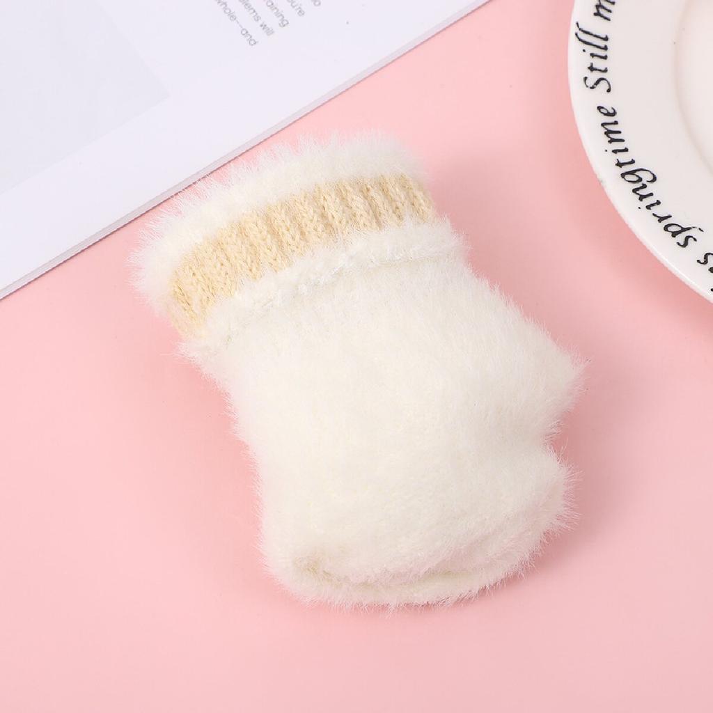Gants épais et chauds pour femmes, mitaines en peluche à griffes de chat, mitaines d'hiver courtes et douces, mitaines sans doigts