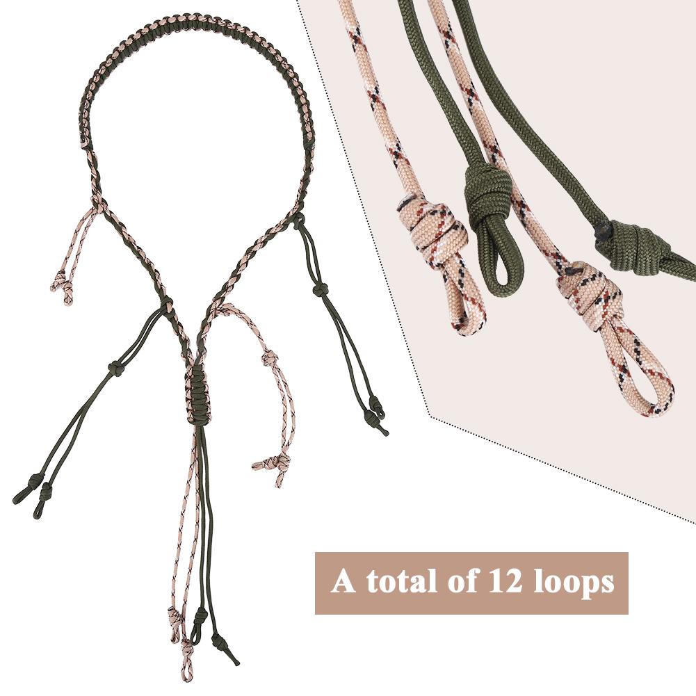 Nylon Enten-Gänse Lockpfeifen Lanyard Geflochtenes Paracord für Outdoor-Jagd(Armeegrün ACU Tarnmuster)