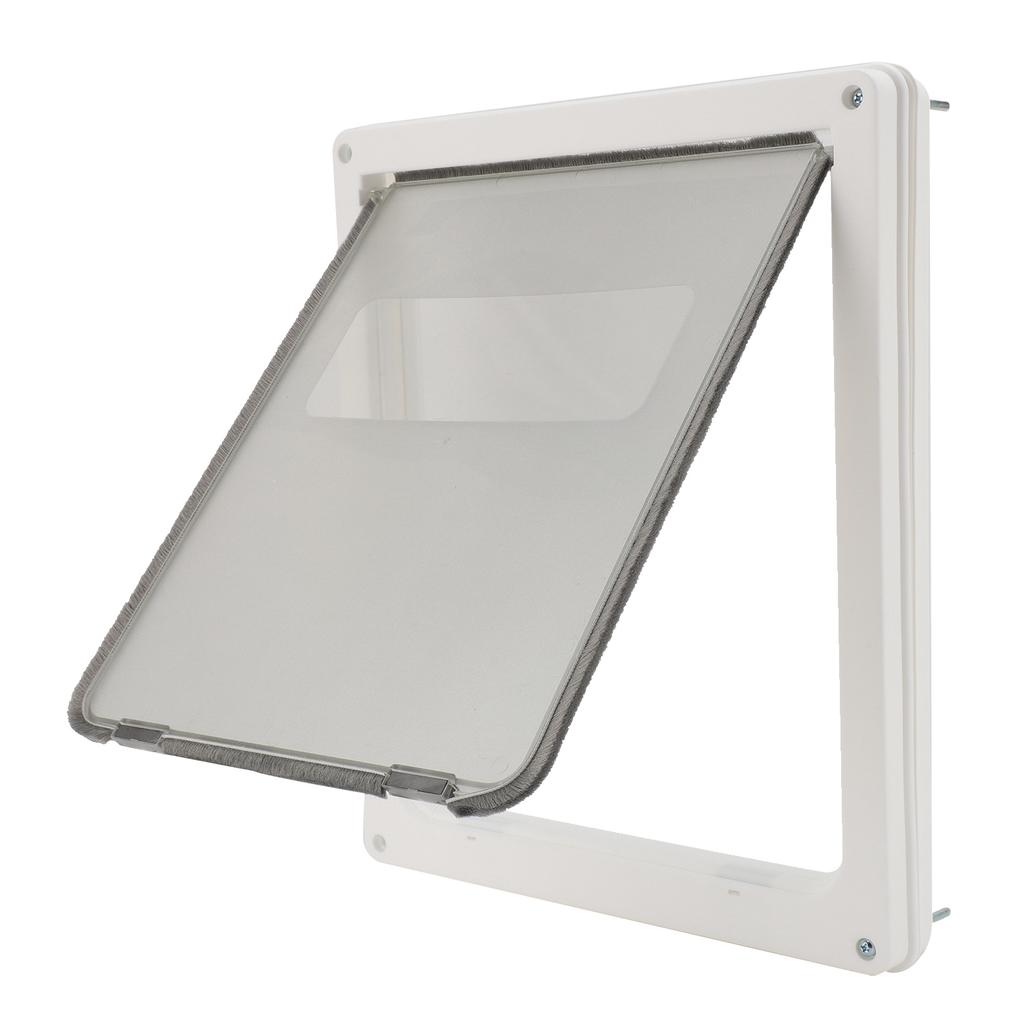 Pet Flap Door Noiseless 2 Way Weather Resistant Interior Exterior Cat Dog Door for Pet Crate