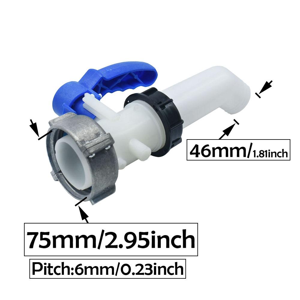

IBC Water Tank Tap Adapter 75mm S60x6mm Water Tank Fittings 46mm Garden Hose Valve Tap Outdoor Ton Barrel