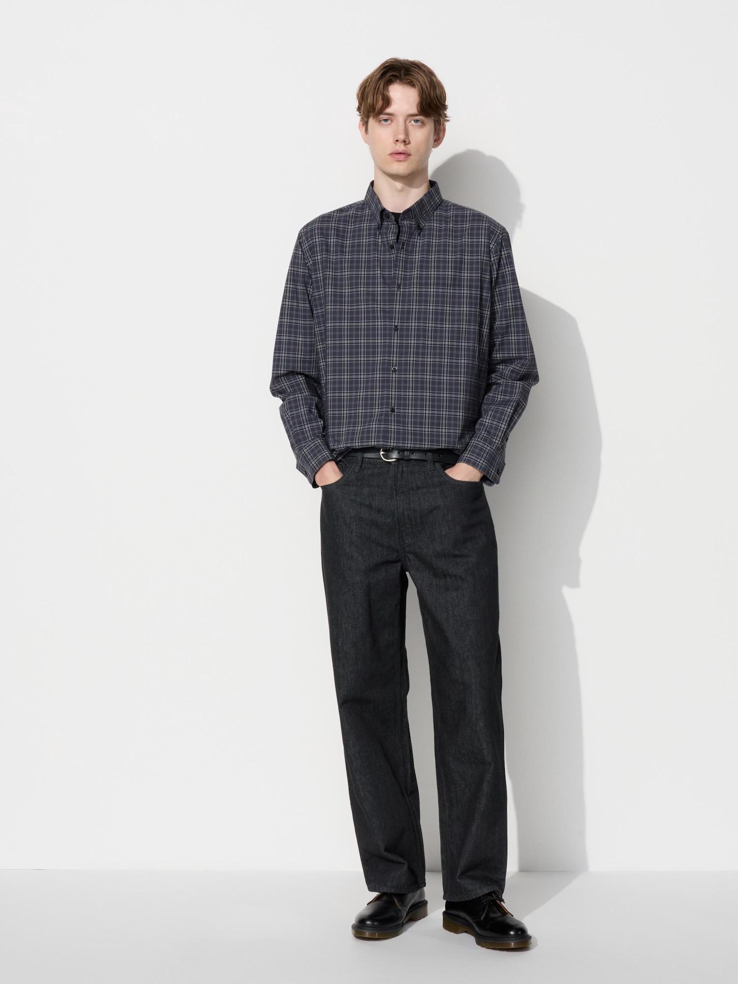 

Широкие прямые джинсы Uniqlo 09 BLACK/Men 36