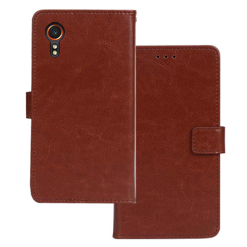 Jednobarevné PU kožené pouzdro IDEWEI pro Samsung Galaxy Xcover7, odolné proti pádu