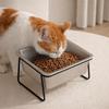 Elevated Stand Pet Water Food Dish Stainless Steel Cats Water Feeder  for Cats And Dogs