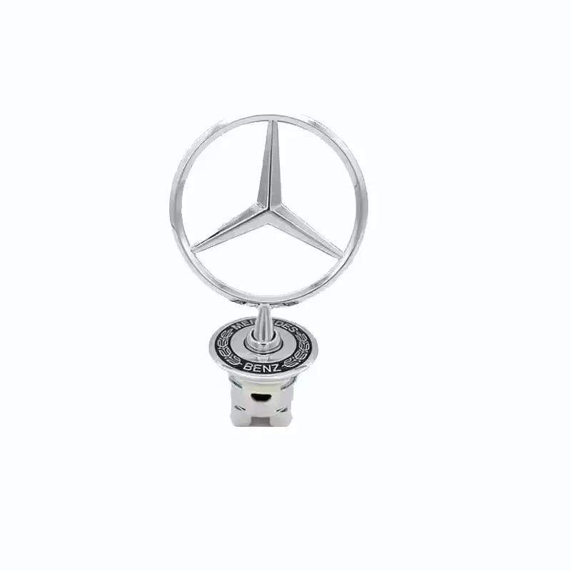 For Mercedes Benz Hood Grille Chrome Star Emblem Logo Mounted Star Front Hood Ornament W204 W205 W203 W211 W212 W213 W201 W210