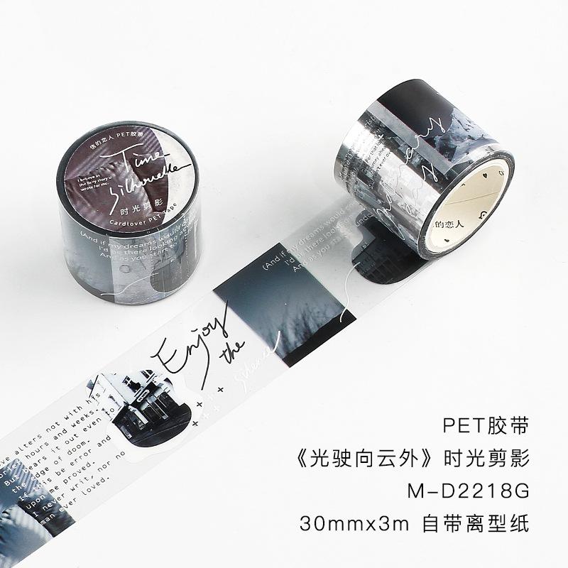 

1 roll PET tape cloud landscape DIY decoration ins Wind hand ledger basic material sticker scrapbook accessories