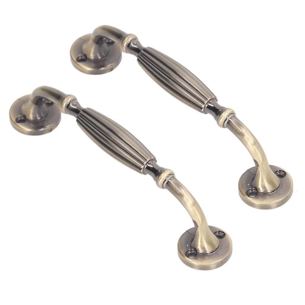 2 Sets Antique Bronze Door Handles Professional Exquisite Vintage Door Handles for Entrance Door