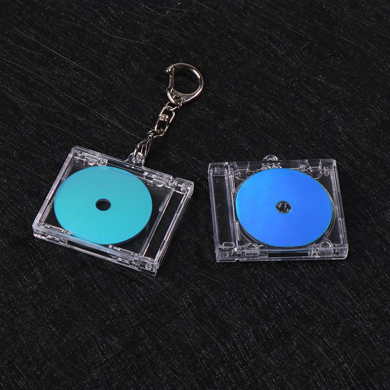 Mini CD Case Keychain for DIY Backpack Decor  Blank Album Shape 1PC Retro Music Album Pendant  Bag Hanging Accessory Creative