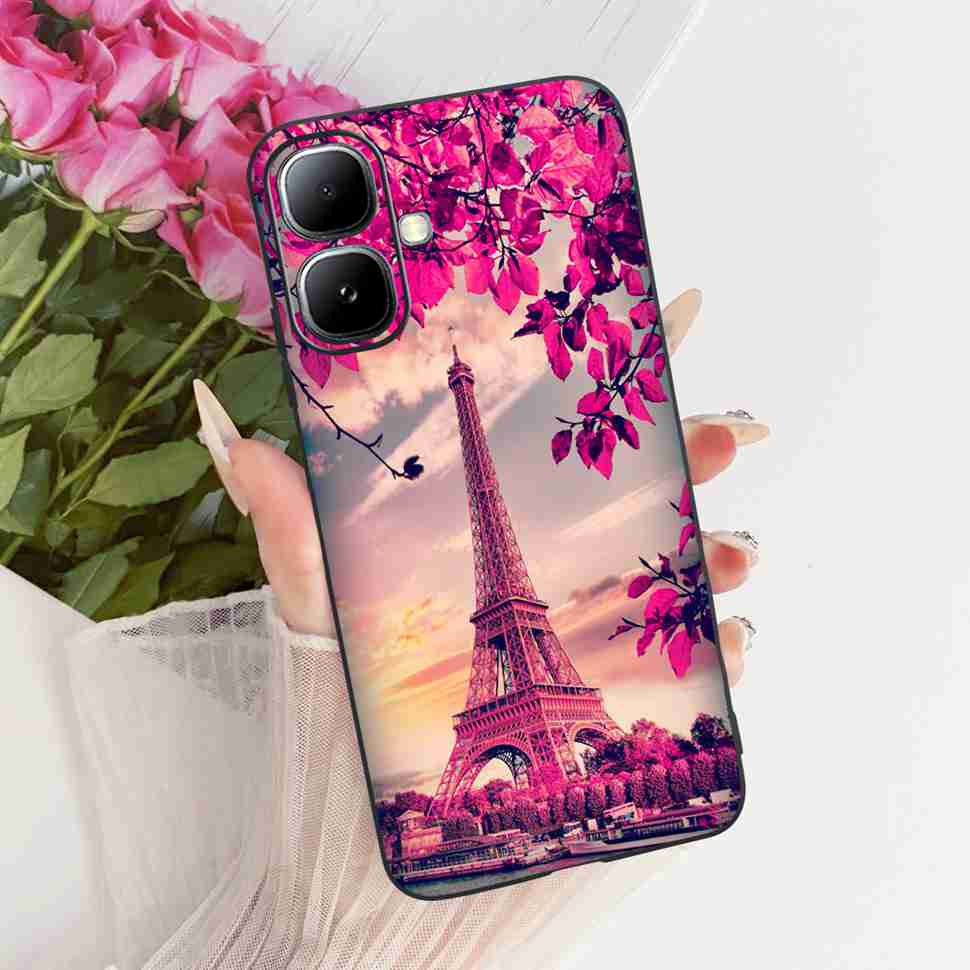 For Infinix Smart 20 4G X6840 X6840B Case Cartoon Cat Dinosaur TPU Black Cover For  Infinix Smart20 smart 20 4G Phone Casing