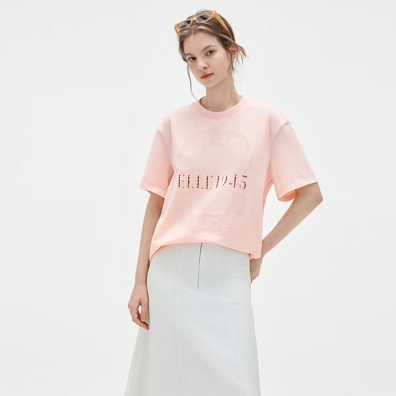 

ELLE Women s Retro Embroidered Short Sleeve T-Shirt XL