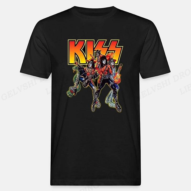 Tričko Kiss Band Unisex Unisex Módní Tričko Bavlněné tričko Dětské Hip Hop Trička Trička Unisex Košile Hombre Tops Rocková kapela