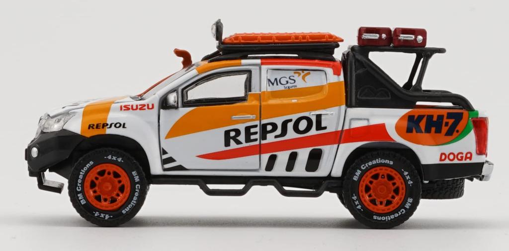 Scherer Designs BM Creations 1/64 Scale Isuzu D-Max 2018 "Repsol Oil" Accessory Pack RHD Finished Model