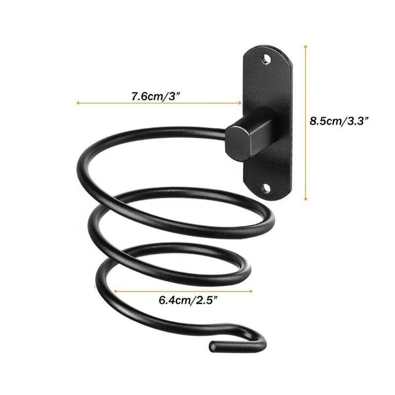 Bathroom Hair Dryer Holder Spiral Blow Dryer Rack Wall Mounted Aluminum Holder 2024 NEW