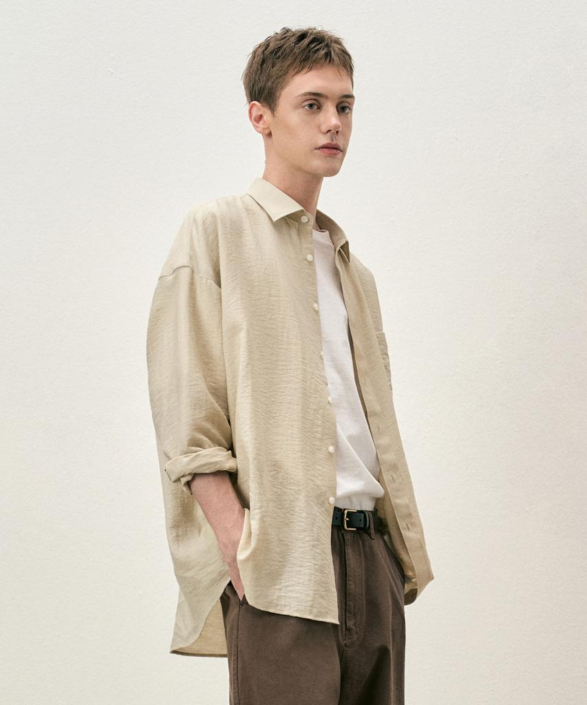 COSTUME O’CLOCK Linen Oversized Long Sleeve Shirt 5 Colors Coossh192