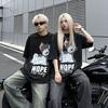 Trendy Brand Printed Short-Sleeved T-Shirt For Men And Women Loose Summer Casual Couple Oversize High Street Half-Sleeved T-Shirt