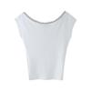 Fashion Style 2024 Summer New Arrival Women's Clothing Stylish Silm Easiest for Match Ball Decoration Plain Stitch Tops T-shirt 3920028
