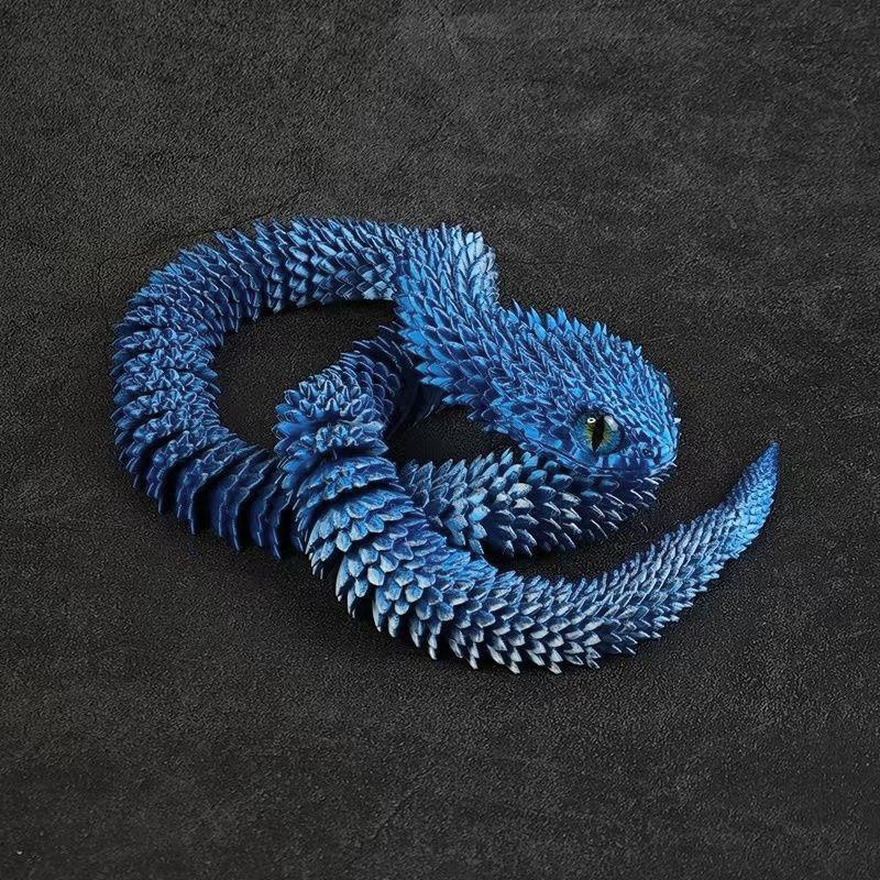 30-60cm 3D Printed Snake Flexible Joint Snake Model Toy Printed Figure Office Desktop Decor Ornament Birthday Gift Stress Relief