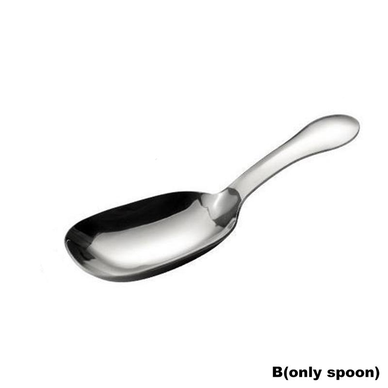 

Silver Stainless Steel Bowls With Double Handle And Spoon For Salad Snack Yogurt French Fry Bowl For Restaurants And Home Use