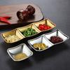304 Stainless Steel Seasoning Dish Hot Pot Dipping Bowl Soy Sauce Barbecue Sushi Vinegar Plate Condiment Tray Kitchen Tableware