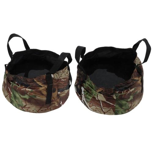 Folding Bucket, Footbath Bucket, Durable, Easy to Store, Lightweight, Polyester, Multipurpose (Camouflage) Washtub