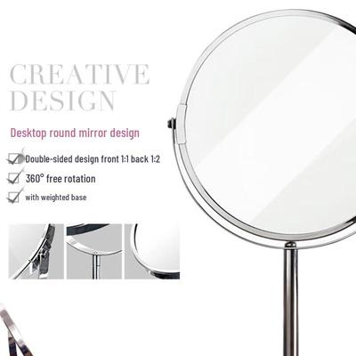 Double-Sided Rotatable Magnifying Desktop Makeup Mirror