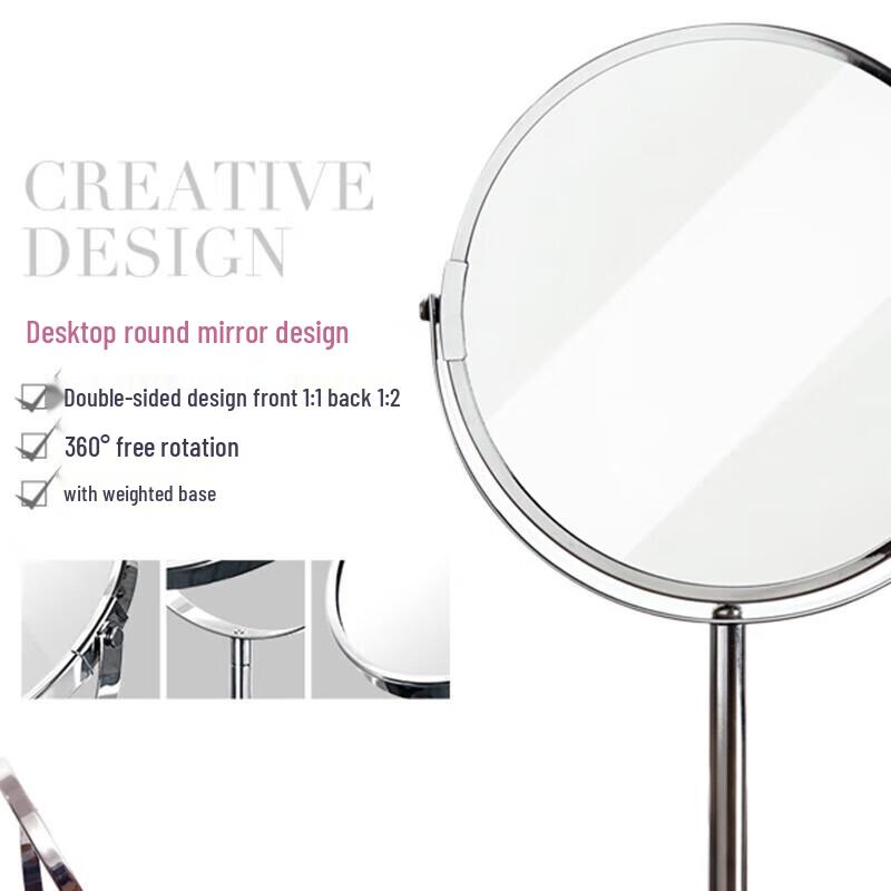 

Double-Sided Rotatable Magnifying Desktop Makeup Mirror
