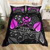 Gaming Bedding Set Hippie Graffiti Game Duvet Cover Set Twin Full Queen King Gamer Quilt Cover Modern Gamepad Bedspread Cover