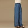 Hacikis Girls' Denim Vest & Wide-Leg Pants Set