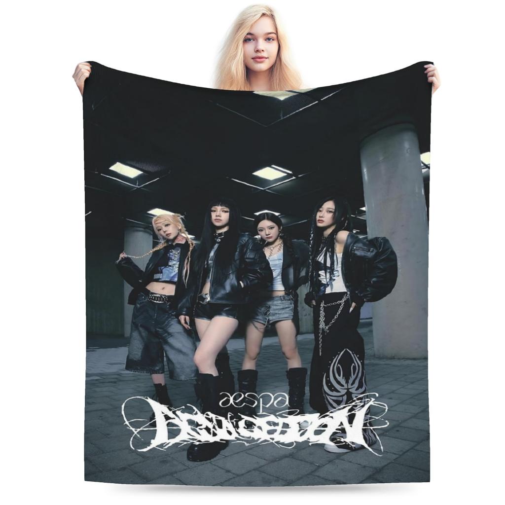 aespas Dirty Work 2025 kpop Blankets Lightweight Thin Fleece Cozy Gift  Throw Blanket Bedspread