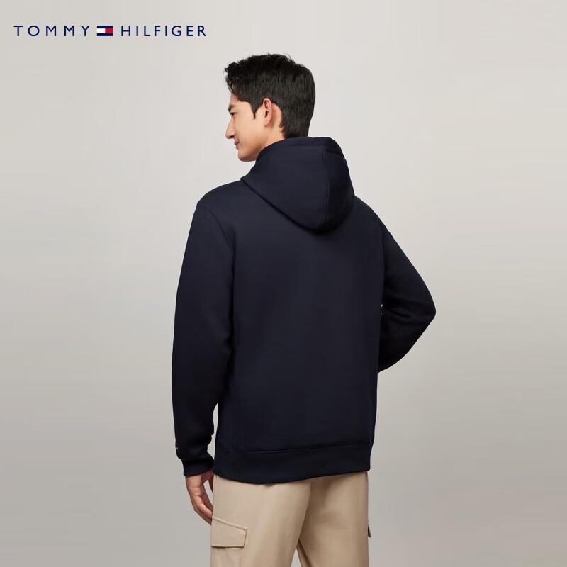 Tommy Hilfiger Men's Color Block Embroidered Drawstring Hoodie