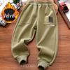 Boys' Plus Velvet Thickened Loose Sweatpants - Autumn/Winter 2025 Fashion