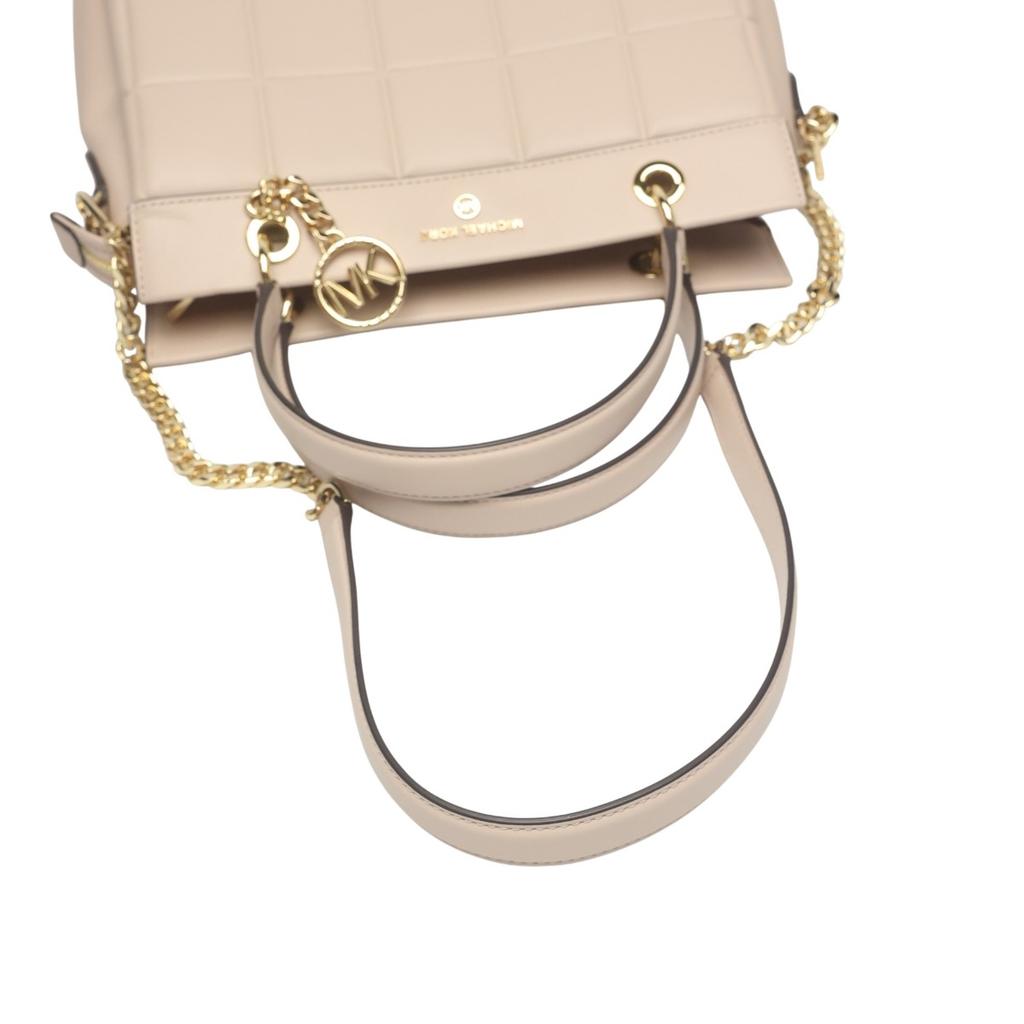 Michael Kors quilting Shoulder Bag Handbag leather pink beige Women 30FIGUSS6L Used