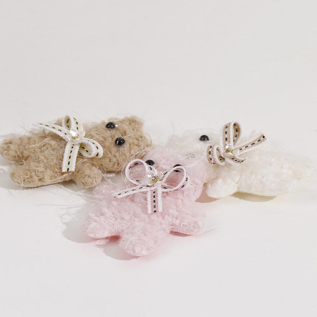 Stylish Bear Headband Clip Cute Cartoon Bear Accessory Adorable Soft Fabric Accessory for DIY Clothing and Accessories