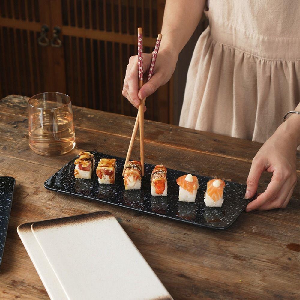 Rectangle Japanese Style Sushi Plate Exquisite Dessert Plate Tableware Dinner Plates  Barbecue