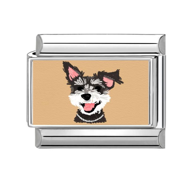 Lovely Cartoon Dogs Cats Rabbit Rose Flower Italian Charm Links Fit 9mm Stainless Steel Bracelet Women Men DIY Making Jewelry
