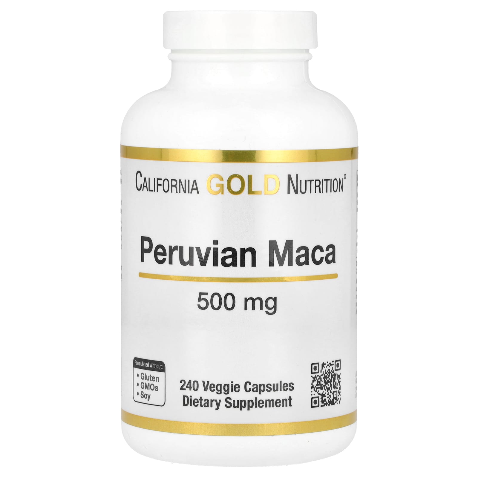 

California Gold Nutrition, Peruvian Maca, 500 mg, 240 Veggie Capsules